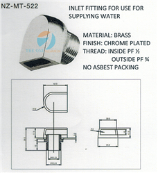 Khớp nối đầu vào cho thiết bị cung cấp nước NZ-MT-522